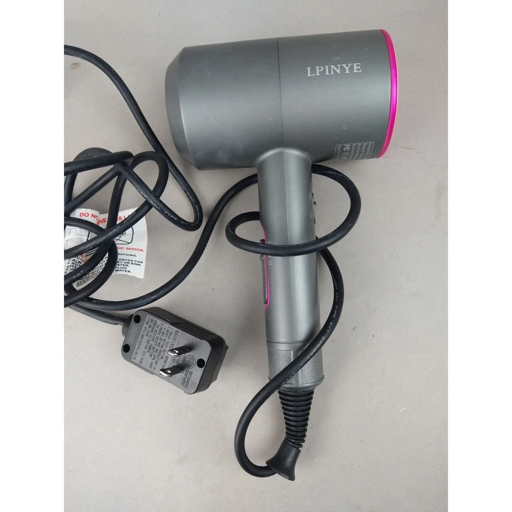 LPINYE Professional Ionic Hair Dryer Grey and‎ Pink High Speed Blow Dryer